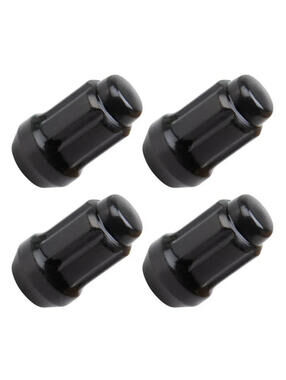 Set Tusk Tapered Spline Drive Lug Nut 12mm x 1.50mm Thread Pitch Black 4 pcs